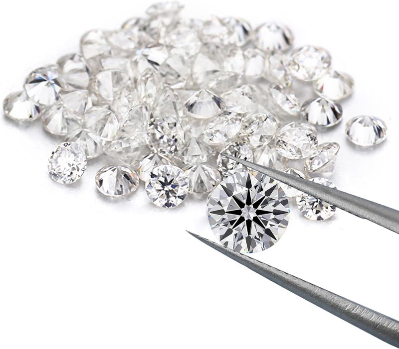 BLAROSE Store 1ct Per Pack Small Size 0.8-3.5mm Tiny Loose Moissanite Gemstone D Colorless VVS1 Excellent Round Cut for Diamond Jewelry Making - Image 1